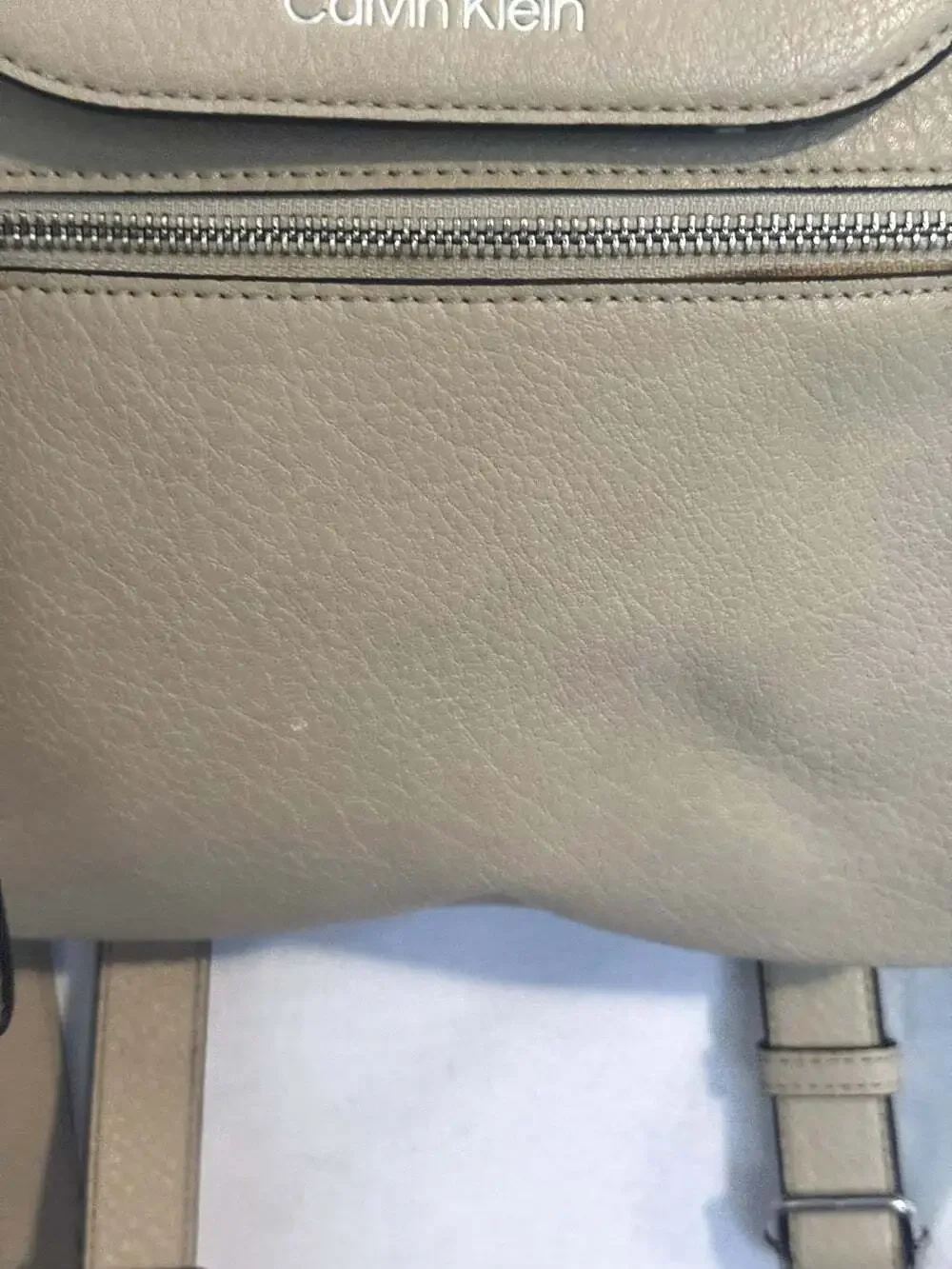 Calvin Klein Women's Beige Elaine Bubble Lamb Novelty Key Item Flap Backpack
